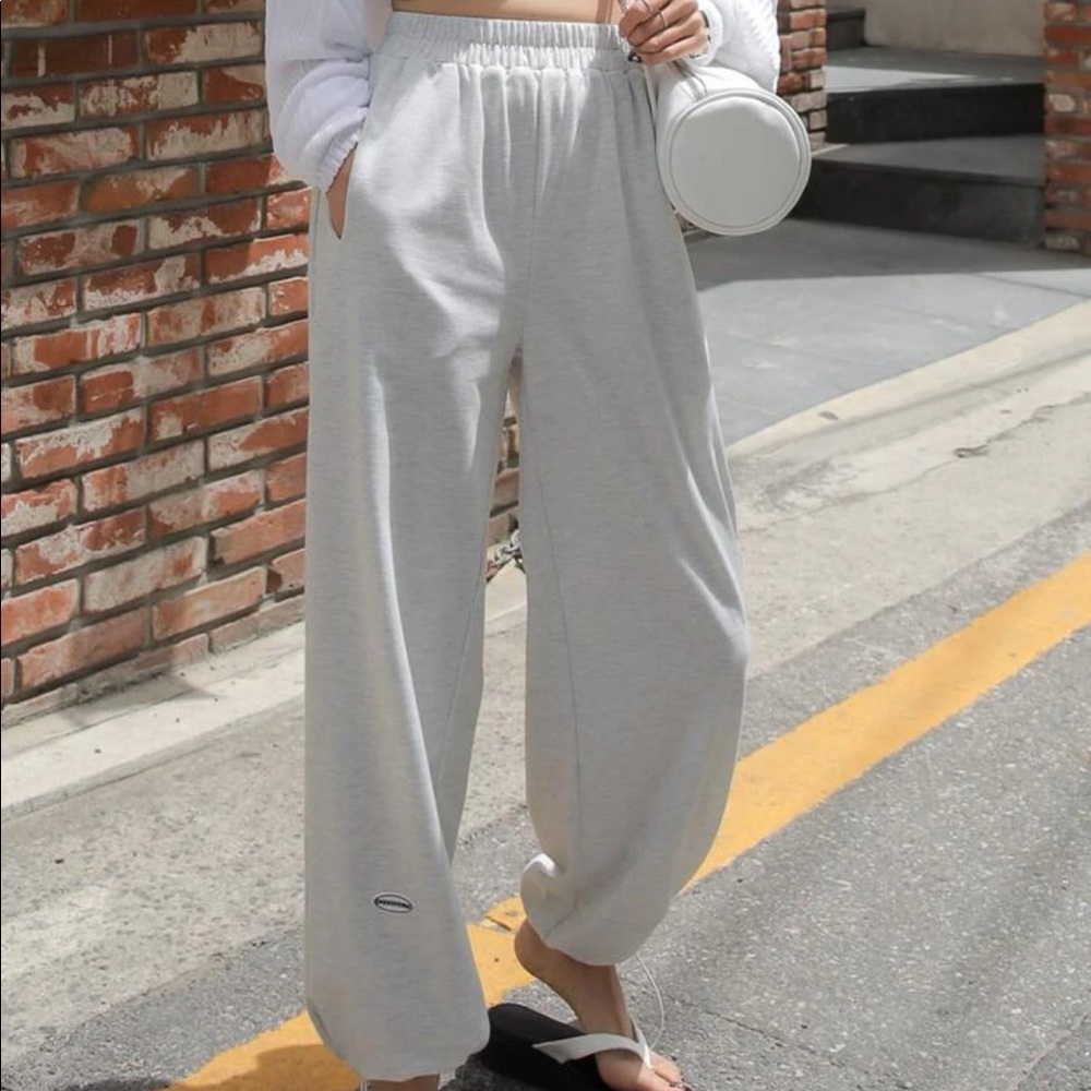 DAZY SHEIN drawstring hem patched sweatpants